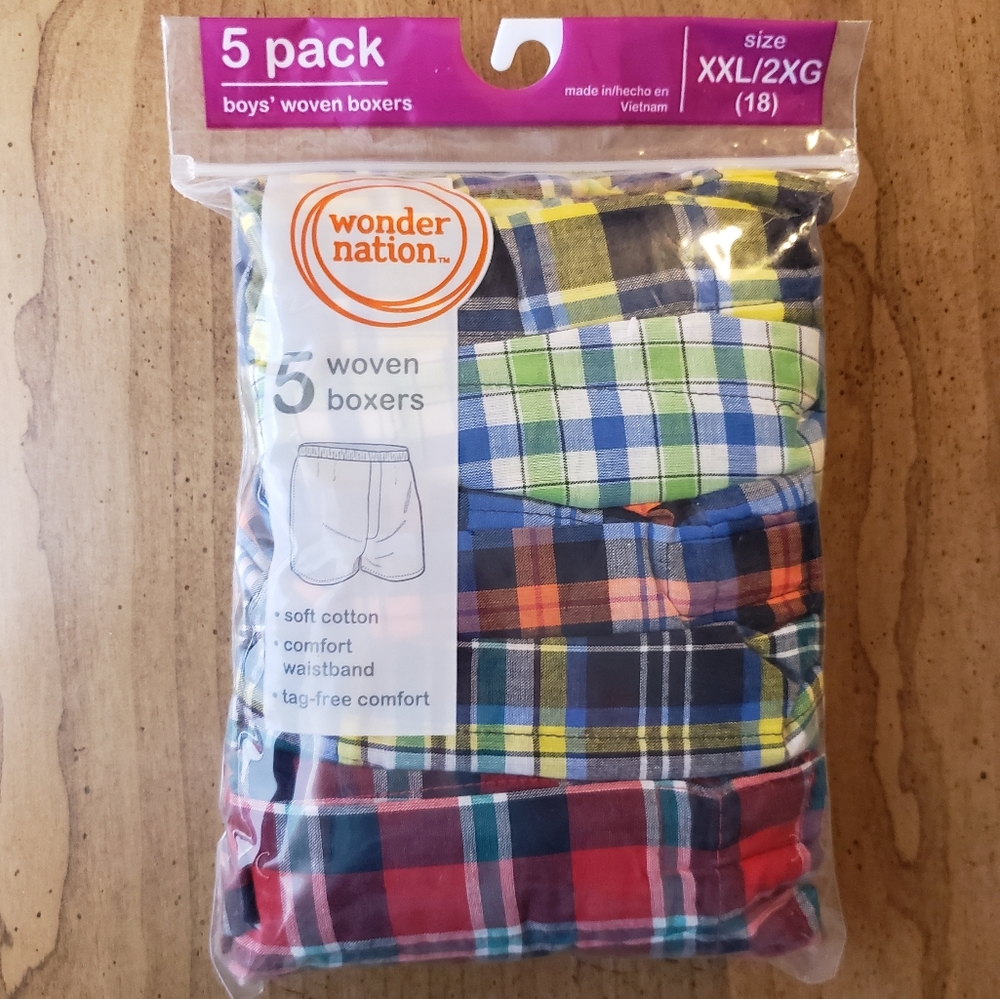 NWT Wonder Nation Boys Boxer Briefs 5 pack